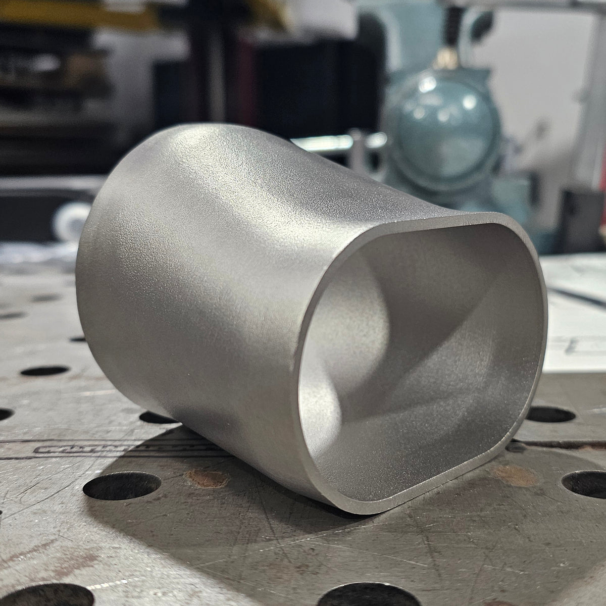 Flat Bottom Oval to Round Stainless Steel Transition